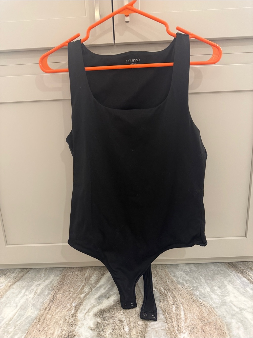 Z Supply Black Scoop Neck Tank Bodysuit